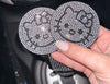 2PCS BLING CAR CUP HOLDER COASTER, 2.75 INCH ANTI - SLIP SHOCKPROOF UNIVERSAL FASHION VEHICLE CAR COASTERS INSERT BLING CRYSTAL RHINESTONE AUTO AUTOMOTIVE INTERIOR ACCESSORIES SILVER CAT - Fashion Car Inc