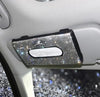 BLING BLING CAR SUN VISOR TISSUE BOX HOLDER, LEATHER CRYSTALS AUTO INTERIOR ACCESSORIES PAPER TOWEL CROWN SILVER - Fashion Car Inc