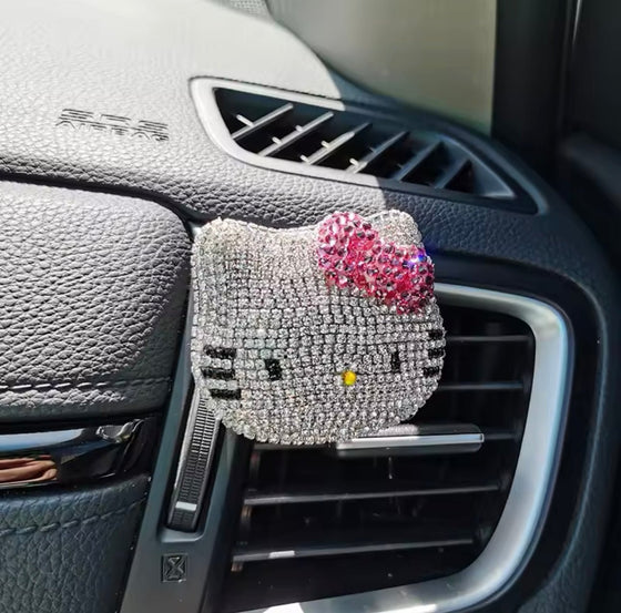 Car Bling Interior Accessories, Car Air Vent Rhinestone Diamond Decoration - Pink - Fashion Car ®