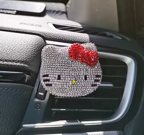 Car Bling Interior Accessories, Car Air Vent Rhinestone Diamond Decoration - Red - Fashion Car ®