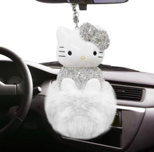  CAR MIRROR HANGING ACCESSORIES, CAT CUTE CAR ACCESSORIES HANGING ORNAMENT REARVIEW MIRROR CHARMS CAR DECOR INTERIOR DECORATIONS WHITE - Fashion Car ®