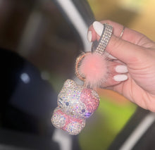  CRYSTAL KEYCHAIN, KEY CHAINS ACCESSORIES WITH ULTRA BLING RHINESTONES PINK SOFT - Fashion Car ®