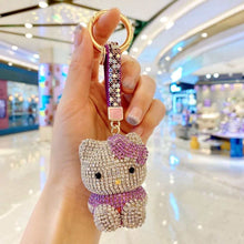  Crystal Keychain, Key Chains Accessories with Ultra Bling Rhinestones purple - Fashion Car Inc