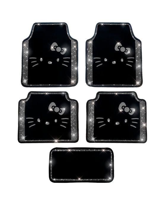 Extra bling Luxury Spark Mats Kitty Silver - Fashion Car Inc