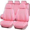 Full Car Leather Bling Diamond Seat Covers Full Seats, Waterproof Heavy - Duty Anti - Slip, Universal Car, Truck, Glitter Sparkle (Pink Rhinestone Leather) - Fashion Car ®