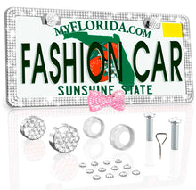  License Plate Diamonds With Bow - Fashion Car Inc