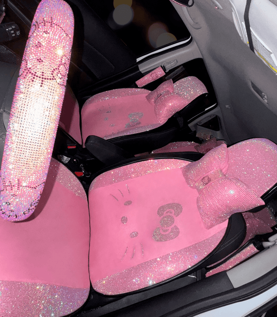 LUXURY SEAT COVER KITTY FULL SET UNIVERSAL - Fashion Car ®