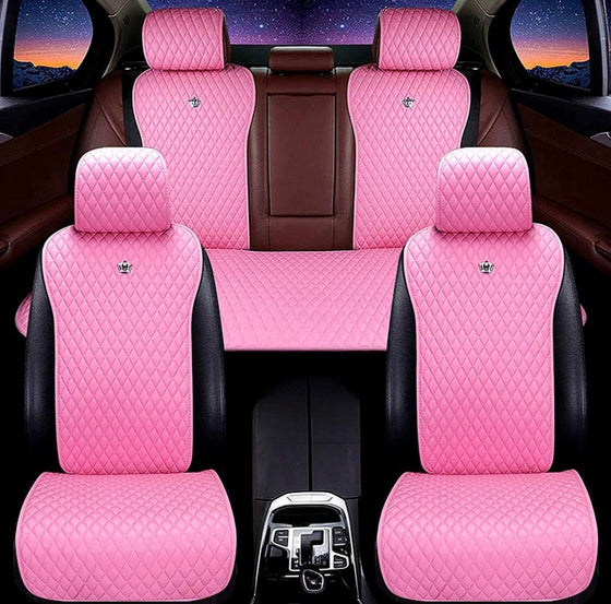 PINK CROWN STYLE CAR SEAT FULL CAR - Fashion Car Inc