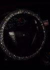 EXTRA BLING STEERING WHEEL COVER FOR CAR, UNIVERSAL WHITE CRYSTAL RHINESTONE DIAMOND BLING ACCESSORIES ANTI-SLIP WHEEL PROTECTOR