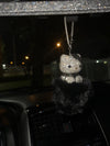 ULTRA BLING KITTY REARVIEW ACCESSORY SHINY RHINESTONE ESPECIALLY BLING UNIVERSAL DIAMOND BLACK