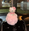 ULTRA BLING KITTY REARVIEW ACCESSORY SHINY RHINESTONE ESPECIALLY BLING UNIVERSAL DIAMOND PINK LIGHT GIRLY - Fashion Car Inc