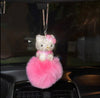 Ultra Bling Kitty Rearview Accessory Shiny Rhinestone Especially Bling Universal Diamond Pink Soft - Fashion Car Inc