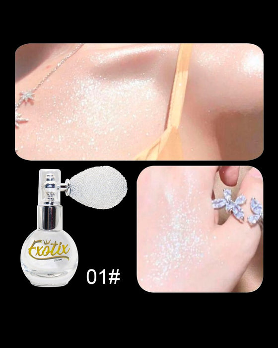 Ultra bright bean powder for especially shiny full body skin white glitter sparkly / use also car bling dashboard inside car ice bright - Fashion Car Inc