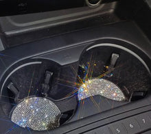  2pcs Bling Car Cup Holder Coaster, 2.75 inch Anti-Slip Shockproof Universal Fashion Vehicle Car Coasters Insert Bling Crystal Rhinestone Auto Automotive Interior Accessories for Women Silver - Fashion Car Inc