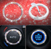 7 PCS Bling Car Accessories for Women, Sparkly Rhinestone Diamond Steering Wheel Cover, Bling Seat Belt Cushion, Shift Knob Cover, Push Start Button Ring, Car Cup Holder Coaster, Multicolor - Fashion Car Inc