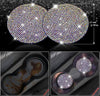 7 PCS Bling Car Accessories for Women, Sparkly Rhinestone Diamond Steering Wheel Cover, Bling Seat Belt Cushion, Shift Knob Cover, Push Start Button Ring, Car Cup Holder Coaster, Multicolor - Fashion Car Inc