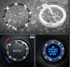 7 PCS Bling Car Accessories for Women, Sparkly Rhinestone Diamond Steering Wheel Cover, Bling Seat Belt Cushion, Shift Knob Cover, Push Start Button Ring, Car Cup Holder Coaster, Black - Fashion Car Inc