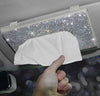 Bling Bling Car Sun Visor Tissue Box Holder, Leather Crystals Auto Interior Accessories Paper Towel Beig - Fashion Car Inc