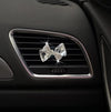 Bling Bow Vent Clips, Crystal Bow-Knot Car Diffuser Vent Clip Rhinestone Bow Car Accessories for Air Fresheners Car Interior Decor Crystal Car Decoration for Women(Silver) - Fashion Car Inc