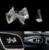 Bling Bow Vent Clips, Crystal Bow-Knot Car Diffuser Vent Clip Rhinestone Bow Car Accessories for Air Fresheners Car Interior Decor Crystal Car Decoration for Women(Silver) - Fashion Car Inc