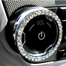  Bling Car Decor Crystal Rhinestone Push star - Key Silver - Fashion Car Inc