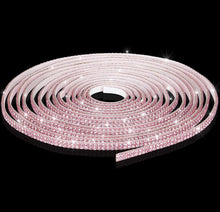  Bling Car Trim Self-Adhesive, Ultra Bling Car Interior Exterior Accessories for Women, DIY Car Trim Strips Line Molding for Car Dashboard Decoration Door Stickers 10Ft(3M) (Pink) - Fashion Car Inc