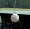 bling crystal ball rear view mirror,Bling car Rearview Mirror Crystal Lucky Ball Pendant,Goddess favorite Car Crystal Ball Pendant (AB COLOR) - Fashion Car Inc