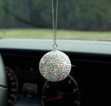  bling crystal ball rear view mirror,Bling car Rearview Mirror Crystal Lucky Ball Pendant,Goddess favorite Car Crystal Ball Pendant (AB COLOR) - Fashion Car Inc