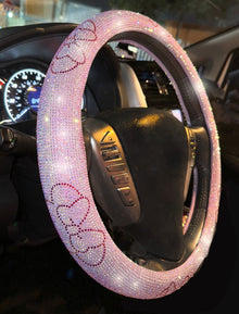  Bling Steering Wheel Cover with Sparkly Diamond Rhinestones, Gorgeous Accessory with Anti Slip Lining Ultra Bling Especially Shiny Mouse Diamond Universal (Purple) - Fashion Car Inc