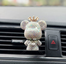  Car Air Freshener Clips Decor, Cute Car Interior Hanging Accessories Bling Rhinestone Bear for Car Air Vent Clip Decoration, - Fashion Car Inc