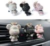 Car Air Freshener Clips Decor, Cute Car Interior Hanging Accessories Bling Rhinestone Bear for Car Air Vent Clip Decoration, - Fashion Car Inc