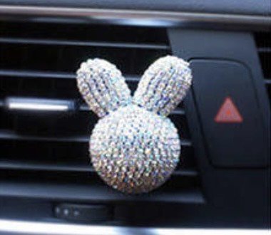 Car Air Vent Clip Charms, Crystal Car Diffuser Vent Clip, Rhinestone Oil Diffuser Vent Clip, Car Fresheners for Women, Bling Car Accessories for Women – Stylish & Practical Bunny - Fashion Car Inc