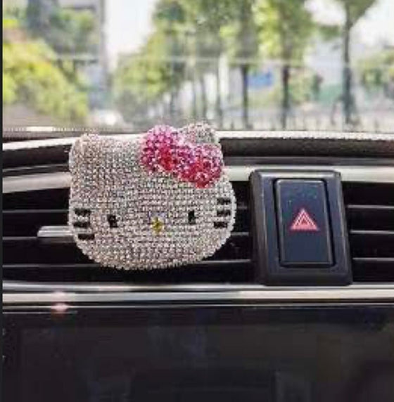 Car Bling Interior Accessories, Car Air Vent Rhinestone Diamond Decoration - Pink - Fashion Car Inc