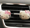 CAR BLING INTERIOR ACCESSORIES, CAR AIR VENT RHINESTONE DIAMOND DECORATION - PINK Cat - Fashion Car Inc