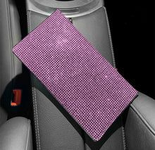  Car Registration and Insurance Holder Vehicle License Document Holder for Cards, Driver License and Essential Document registration and insurance card holder Glove Box Organizer Bling Rhinestone pink - Fashion Car Inc