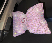  Cat (2 Pack) Ultra Bling Car Pillow Bowknot Headrest (Purple) - Fashion Car Inc