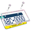 Color LICENSE PLATE DIAMONDS WITH BOW Rainbow - Fashion Car Inc