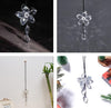 Crystal Flower Car Rear View Mirror Pendant Car Hanging Ornament Lucky Car Accessories (Transparent) - Fashion Car Inc