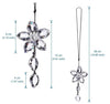 Crystal Flower Car Rear View Mirror Pendant Car Hanging Ornament Lucky Car Accessories (Transparent) - Fashion Car Inc