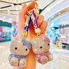 Crystal Keychain, Key Chains Accessories with Ultra Bling Rhinestones purple - Fashion Car Inc