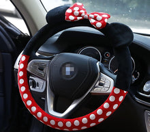  Cute Car Steering Wheel Cover, Universal Fit 15 Inch Soft Comfortable Plush Anti Slip & Odor Free Car Wheel Protector for Women Girls Red - Fashion Car Inc