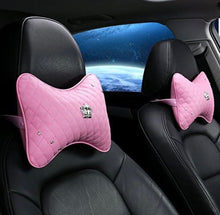  Fashion Car Headrest Pillow Neck Cushion Cervical Support Pillow Pad for Relieve Neck Fatigue Pain with Imperial Crown - Fashion Car Inc