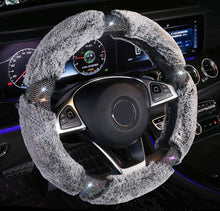  fluff and gloss mixed steering wheel cover lining - Fashion Car Inc