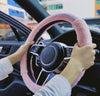 half glitter and lint steering wheel cover - Fashion Car Inc