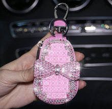  Key Bag Crystal Key Case Women for Shiny Crystal Car Key Zipper Bag Bling - Fashion Car Inc