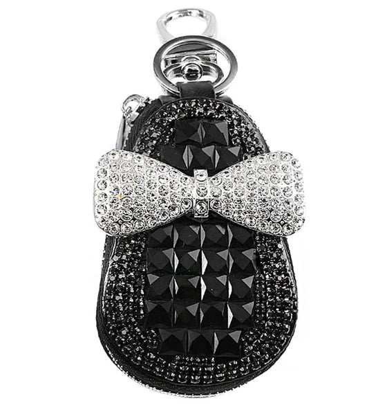 key Chein Car Leather Key Bag Crystal Key Case Women for Shiny Crystal Car Key Zipper Bag - Fashion Car Inc