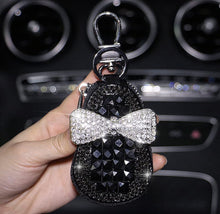  key Chein Car Leather Key Bag Crystal Key Case Women for Shiny Crystal Car Key Zipper Bag - Fashion Car Inc