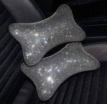  Pillow Silver Bling Headrest - Fashion Car Inc