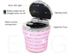 Proof Crystal Diamond Car Ashtray with Lid Blue Led Light Bling Portable Mini Trash Can for Car Cylinder Cup Holder - Fashion Car Inc