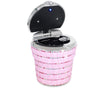 Proof Crystal Diamond Car Ashtray with Lid Blue Led Light Bling Portable Mini Trash Can for Car Cylinder Cup Holder - Fashion Car Inc